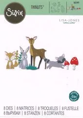 Sizzix Thinlits Stanze Set 8PK - Woodland Nature