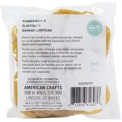 We R Memory Explosion Card Punch Board Rubber Bands 100/Pkg