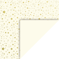 Motivkarton Sterne 50 x 70 cm gold glänzend auf Creme