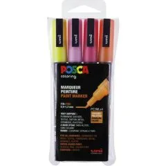 MARKER UNI POSCA PC-3M 0,9-1,3mm GLITTER 4ER SET