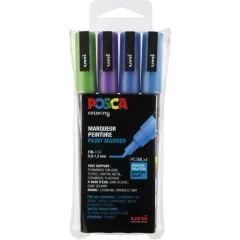 MARKER UNI POSCA PC-3M 0,9-1,3mm SORTIERT GLITTER 4ER SET