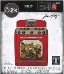 Sizzix Thinlits Stanze Set 12PK - Retro Oven by Tim Holtz