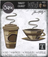 Sizzix Thinlits Stanze Set 14PK - Cafe, Colorize by Tim Holtz