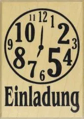 Rayher Stempel Einladung mit Uhr