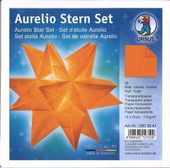 Aurelio Stern Set 15x15cm transparent orange