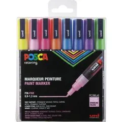 MARKER UNI POSCA PC-3M 0,9-1,3mm Glitter 8ER SET