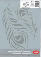 Universal-Schablone Pfauenfedern