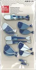 Holz-Sticker Fische