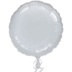 Folienballon rund metallic silber