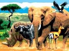 Malen nach Zahlen Junior - Afrikanische Tiere
