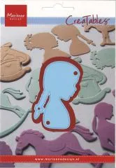 Marianne Design CreaTables - Silhouette M�dchen mit Zopf