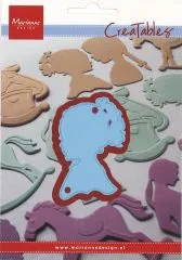 Marianne Design CreaTables - Silhouette M�dchen mit Pferdeschwanz