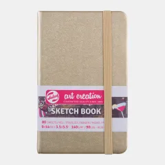 Talens Art Creation Sketch Book 9x14cm white gold