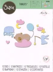 Sizzix Thinlits Stanze Set 12PK - Hello Baby