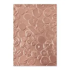 Sizzix 3-D Textured Impressions Embossing Folder - Vintage Buttons by Eileen Hull