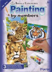 Malen nach Zahlen junior - Dschungelkatzen Set mit 3 Bildern