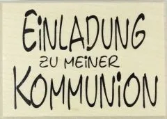 Holz-Stempel Einladung zur Kommunion