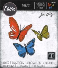 Sizzix Thinlits Stanze Set 3PK - Brushstroke Butterflies by Tim Holtz
