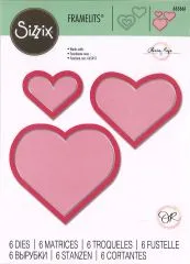 Sizzix Framelits Stanze Set 6PK - Heart Frames