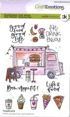 Clearstamps A6 - Anh�nger mit Foodtruck