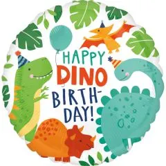 Standard Dino-Mite Party Folienballon rund
