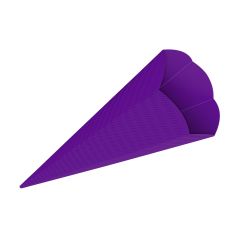 Schultüte aus 3D Wellkarton 68cm violett