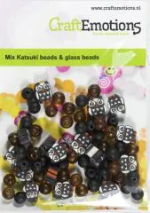 Mix Katsuki Perlen und Glasperlen Eule braun