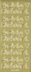 Sticker gold - Herzlichen Gl�ckwunsch (gro�)