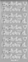 Sticker silber - Herzlichen Gl�ckwunsch (gro�)