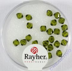 Swarovski Kristall-Schliffperlen 4mm 25St olive (Restbestand)
