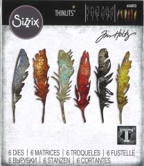 Sizzix Thinlits Stanze Set 6PK - Feathery by Tim Holtz