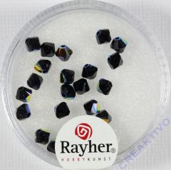 Swarovski Kristall-Schliffperlen 4mm 25St obsidian (Restbestand)