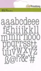 Craft Emotions Stanze Typwriter Kleinbuchstaben 20mm