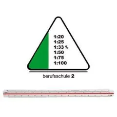 Rumold Dreikantma�stab 150/30 Teilung 1:20; 25; 33,1/3; 50; 75; 100 berufsschule 2