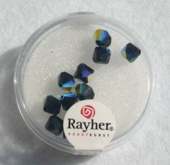 Swarovski Kristall-Schliffperlen 6mm 12St obsidian (Restbestand)