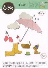 Sizzix Thinlits Stanze Set 13PK - Rainy Day