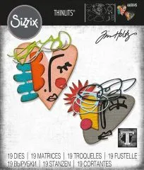 Sizzix Thinlits Die Set 19PK - Abstract Faces by Tim Holtz�