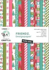 StudioLight Paper Pad Friendz Designpapier - Holly Jolly