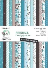 StudioLight Paper Pad Friendz Designpapier - Snowflake kisses