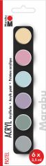 Marabu Acrylfarbe Pastell - 6 x 3,5ml