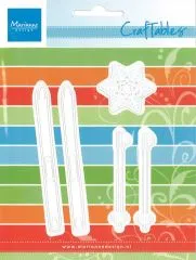 Marianne Design CraftTbles - Skier und Schneeflocke
