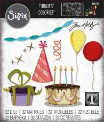 Sizzix Thinlits Die Set 32PK - Celebrate, Colorize by Tim Holtz