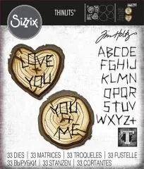 Sizzix Thinlits Die Set 33PK - Wood Slice by Tim Holtz