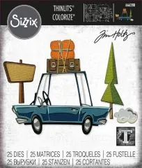 Sizzix Thinlits Die Set 25PK - Road Trip, Colorize by Tim Holtz