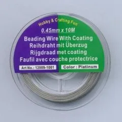 Stahldraht nylon coating Silber 10MT