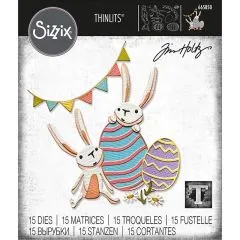 Sizzix Thinlits Stanze Set 15PK - Bunny Games by Tim Holtz
