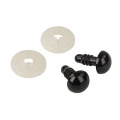 Kunststoff Sicherheitsaugen, 10mm � schwarz