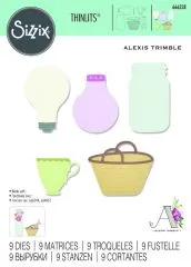 Sizzix Thinlits Die Set 9PK - Floral Vessels by Alexis Trimble