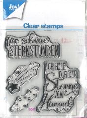 Joy! Crafts Clearstamp 7cm x 7cm - Sterne Text DE-1