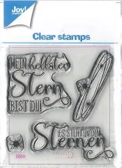 Joy! Crafts Clearstamp 7cm x 7cm - Sterne Text DE-3